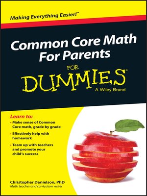 cover image of Common Core Math For Parents For Dummies with Videos Online